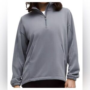 Lululemon Softstreme Half-Zip Long Solar Grey Medium